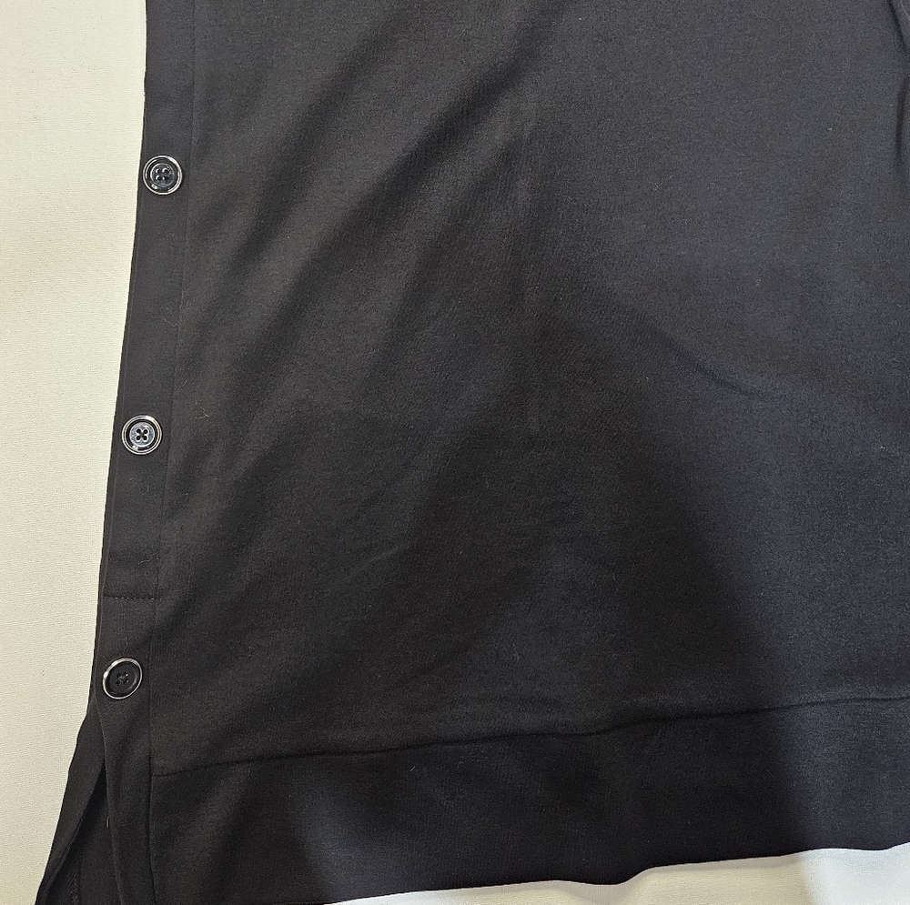 Womens Black Dress Small New York & Company Casual Midi Jersey LBD - Picture 5 of 8